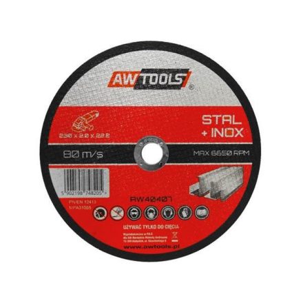 AWTOOLS vágókorong fémhez 230 x 2 mm