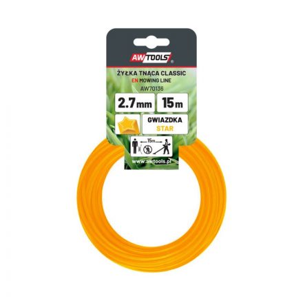 AWTOOLS Classic fűnyíró damil 2,4 mm, 15 m