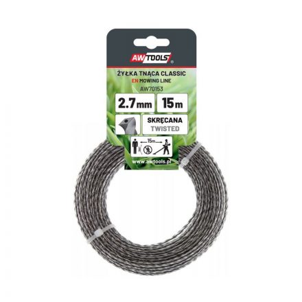 AWTOOLS Classic fűnyíró damil 2,4 mm, 15 m